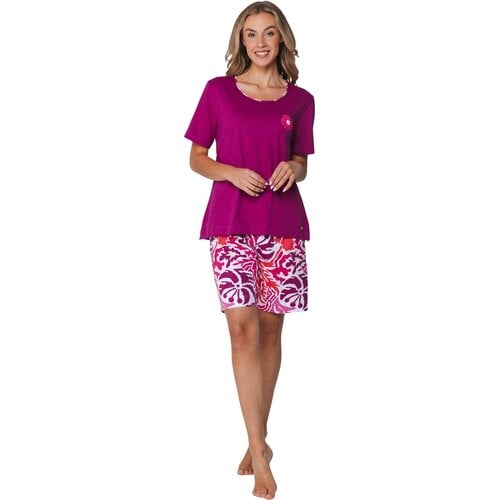 Pastunette Dames shortama- Paradise Pink - Katoen - Roze/Paars