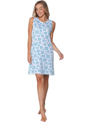 Pastunette Mouwloos dames nachthemd - turquoise