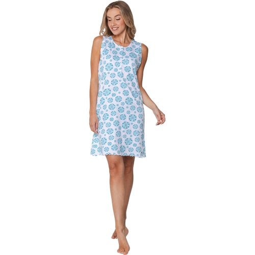 Pastunette Mouwloos dames nachthemd - turquoise
