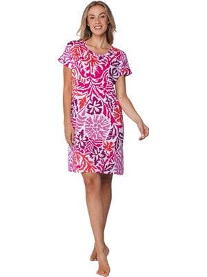 Pastunette Nachthemd korte mouw - katoen -  paradise pink