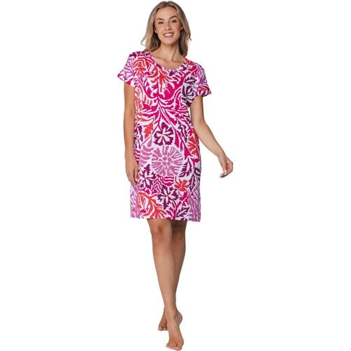 Pastunette Nachthemd korte mouw - katoen -  paradise pink