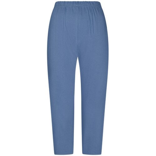 Pastunette Dames pyjama korte mouw met 3/4 broek - blue gestreept