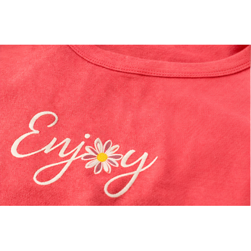 Cocodream Dames pyjama katoen - koraalrood - enjoy summer