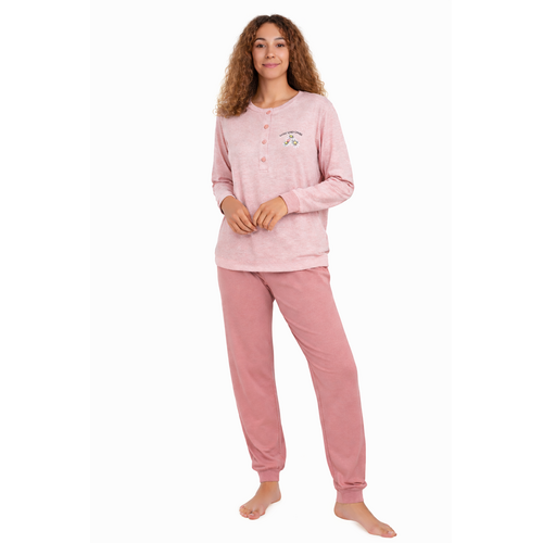 Cocodream Dames pyjama katoen - roze - good vibes