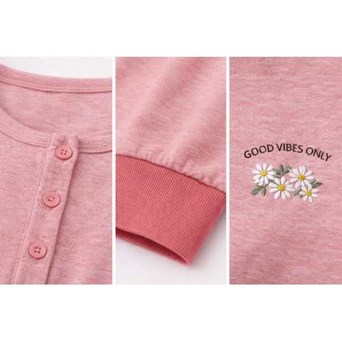 Cocodream Dames pyjama katoen - roze - good vibes