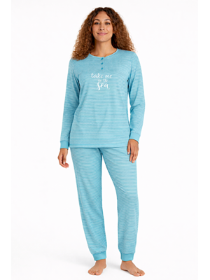 Cocodream Dames pyjama katoen - blue - the sea