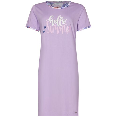 Rebelle by Pastunette Dames nachthemd korte mouw - Purple Flower