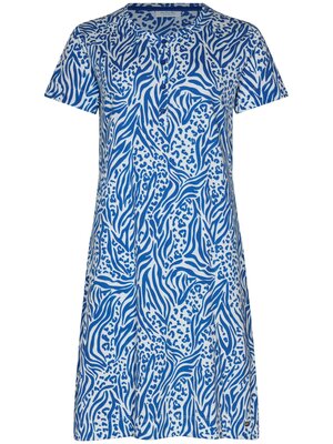 Rebelle by Pastunette Dames nachthemd korte mouw - Blue Bay print