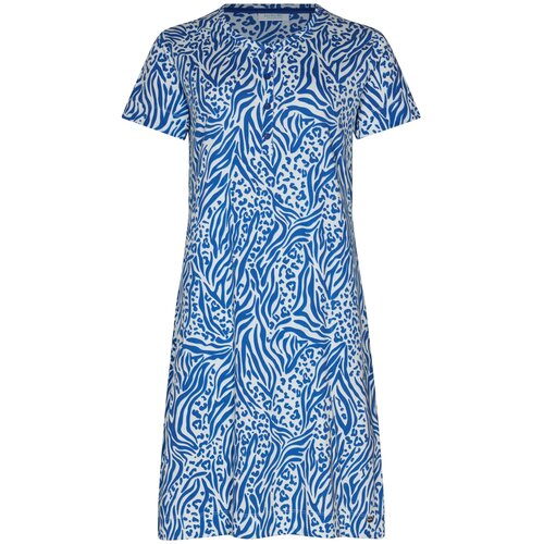 Rebelle by Pastunette Dames nachthemd korte mouw - Blue Bay print