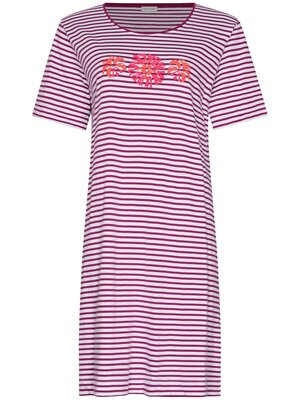 Pastunette Dames nachthemd korte mouw - Pink Stripes