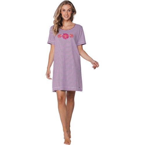 Pastunette Dames nachthemd korte mouw - Pink Stripes Pastunette Dames nachthemd korte mouw - Pink Stripes