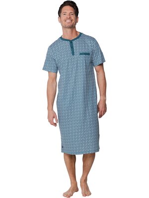 Pastunette Heren nachthemd – groen – korte mouw – katoen