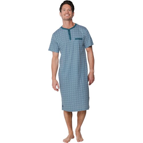 Pastunette Heren nachthemd – groen – korte mouw – katoen