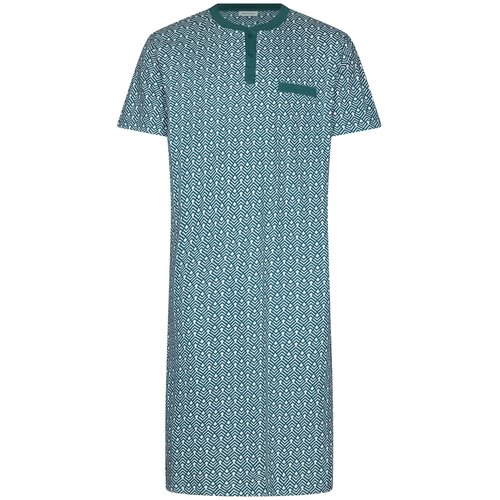 Pastunette Heren nachthemd – groen – korte mouw – katoen