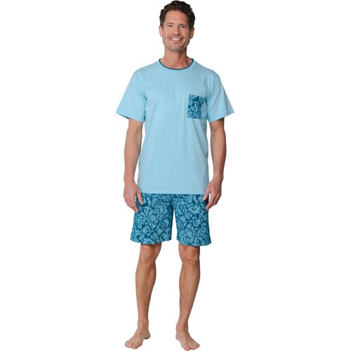 Pastunette Heren Shortama Ocean Flower | Katoen