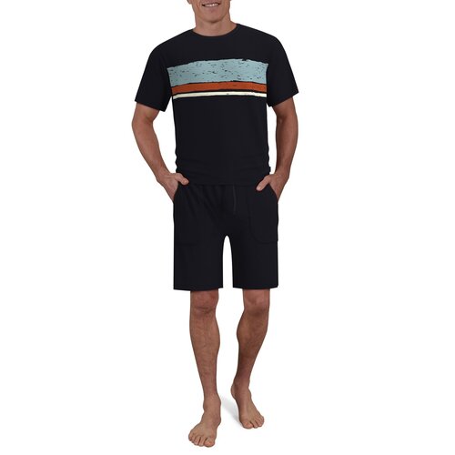 Ceceba Heren Shortama – 100% Katoen – Donkerblauw met Print