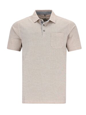 Hajo Heren Polo – Premium Kwaliteit – Katoenmix – Beige – Regular Fit