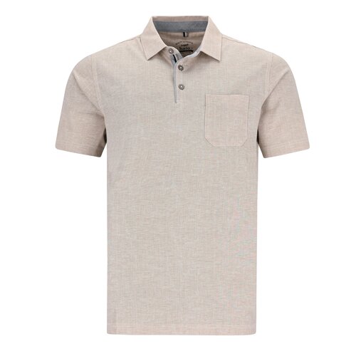 Hajo Heren Polo – Premium Kwaliteit – Katoenmix – Beige – Regular Fit