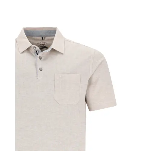 Hajo Heren Polo – Premium Kwaliteit – Katoenmix – Beige – Regular Fit