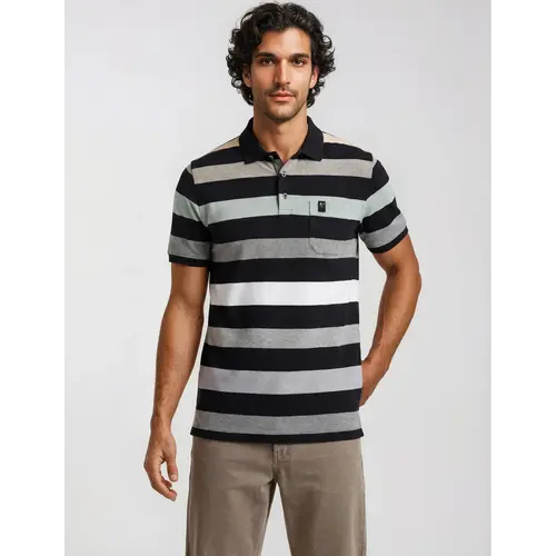 Hajo Heren Polo – Piqué – Strepen – Premium Kwaliteit – Regular Fit