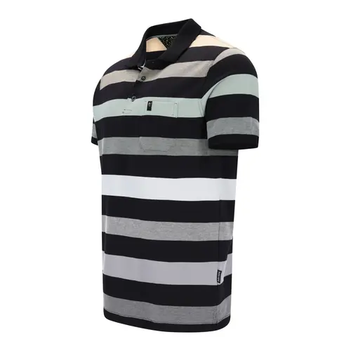 Hajo Heren Polo – Piqué – Strepen – Premium Kwaliteit – Regular Fit