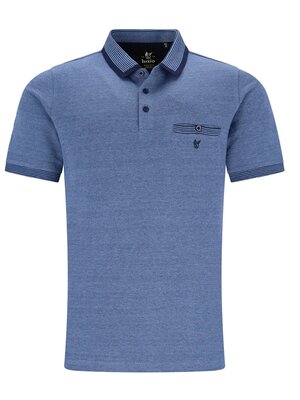 Hajo Heren Poloshirt Blauw Piqué | Regular Fit Hajo Heren Poloshirt Blauw Piqué | Regular Fit