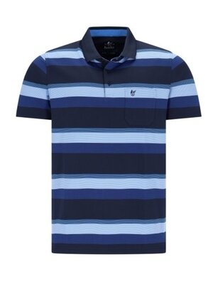 Hajo Heren Poloshirt – Motion Pro – Blauw Gestreept Hajo Heren Poloshirt – Motion Pro – Blauw Gestreept