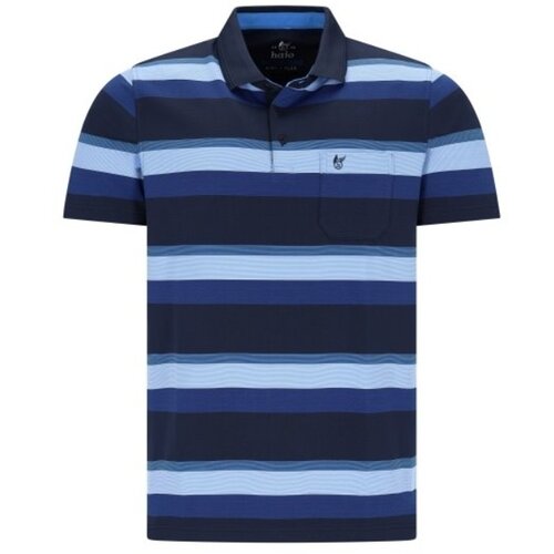 Hajo Heren Poloshirt – Motion Pro – Blauw Gestreept Hajo Heren Poloshirt – Motion Pro – Blauw Gestreept