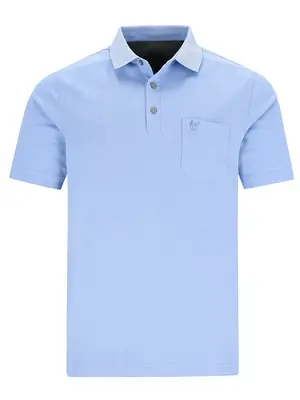 Hajo Heren Poloshirt – Softknit – Azur Blauw (Slub Yarn) Hajo Heren Poloshirt – Softknit – Azur Blauw (Slub Yarn)
