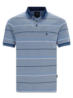 Hajo Heren Poloshirt – Stay Fresh – Blauw Gestreept – Piqué Hajo Heren Poloshirt – Stay Fresh – Blauw Gestreept – Piqué