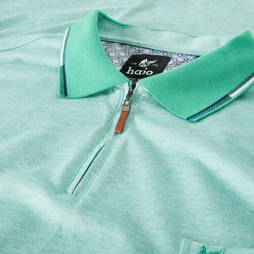 Hajo Heren Poloshirt – Stay Fresh – Mintgroen – Met Rits