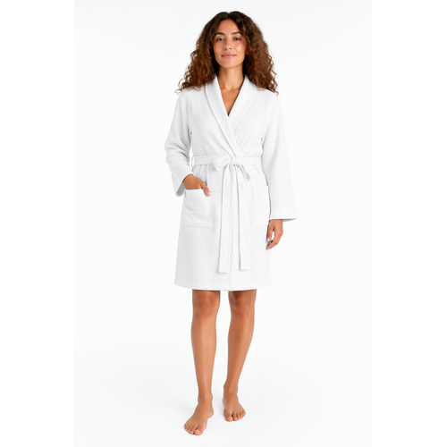 Cocodream Dames Badjas Wafelstructuur Wit - Lichtgewicht