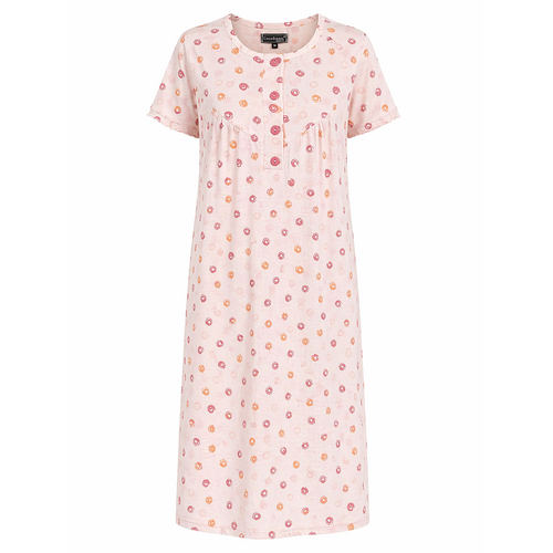 Cocodream Klassieke korte mouw nachthemd – lang model – 100% katoen