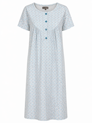 Cocodream Klassieke korte mouw nachthemd – lang model – 100% katoen