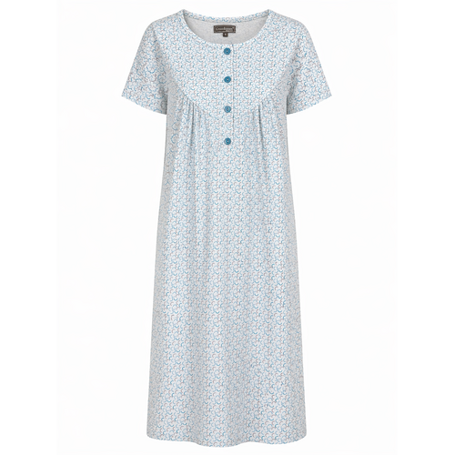 Cocodream Klassieke korte mouw nachthemd – lang model – 100% katoen