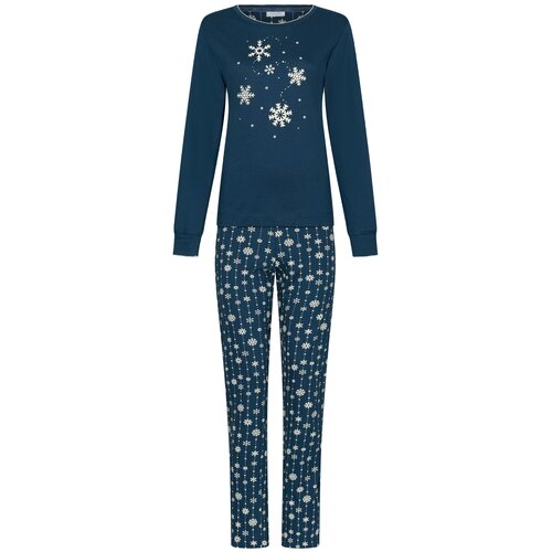 Rebelle Dames Pyjama Snowy Sparkles – Donkerblauw – 100% Biologisch Katoen Rebelle Dames Pyjama Snowy Sparkles – Donkerblauw – 100% Biologisch Katoen