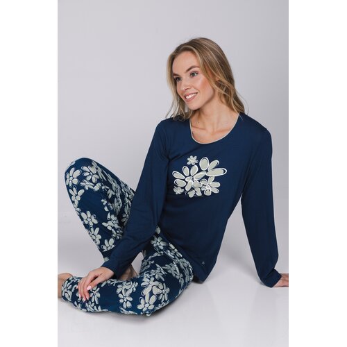 Pastunette Dames Pyjama Nordic Bloom – Donkerblauw – Biologisch Katoen Pastunette Dames Pyjama Nordic Bloom – Donkerblauw – Biologisch Katoen
