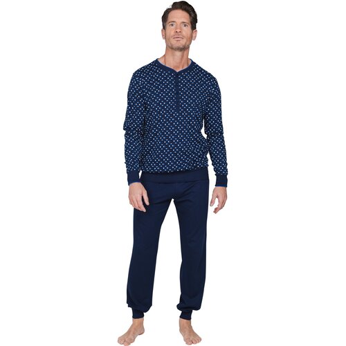 Pastunette Heren Pyjama Blue Draft – Donkerblauw – 100% Katoen Pastunette Heren Pyjama Blue Draft – Donkerblauw – 100% Katoen