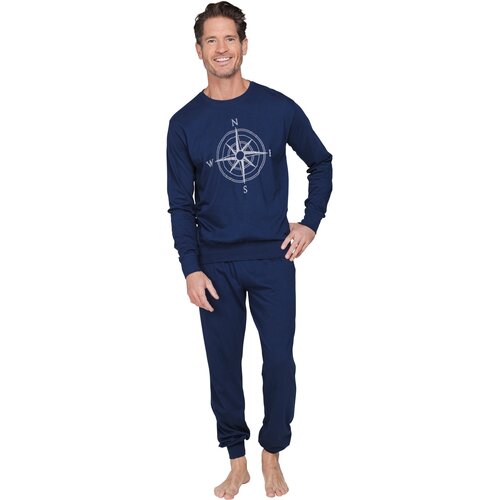 Pastunette Heren Pyjama Cloud Navigator – Donkerblauw – 100% Katoen Pastunette Heren Pyjama Cloud Navigator – Donkerblauw – 100% Katoen