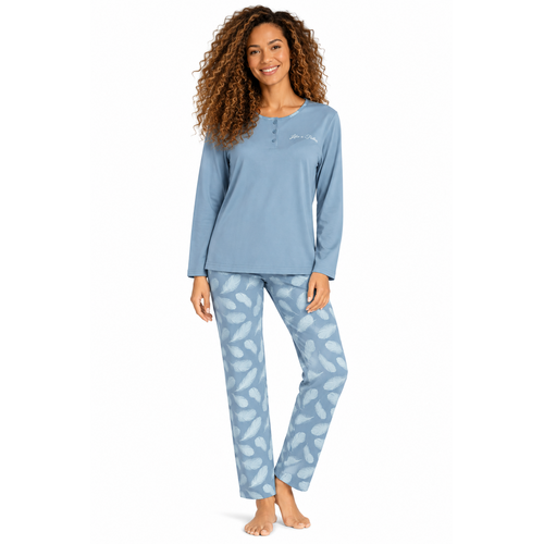 Comtessa Dames Pyjama – 100% Katoen – Single Jersey – Lichtblauw Comtessa Dames Pyjama – 100% Katoen – Single Jersey – Lichtblauw