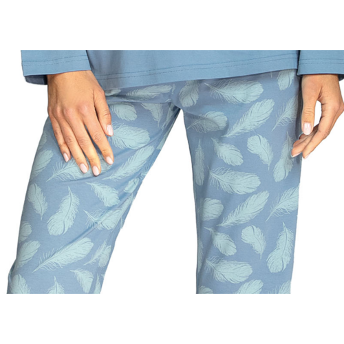 Comtessa Dames Pyjama – 100% Katoen – Single Jersey – Lichtblauw Comtessa Dames Pyjama – 100% Katoen – Single Jersey – Lichtblauw