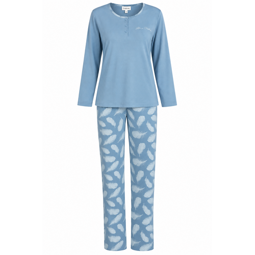 Comtessa Dames Pyjama – 100% Katoen – Single Jersey – Lichtblauw Comtessa Dames Pyjama – 100% Katoen – Single Jersey – Lichtblauw