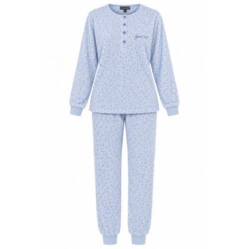 Cocodream Badstof Dames Pyjama – Winter – Lichtblauw