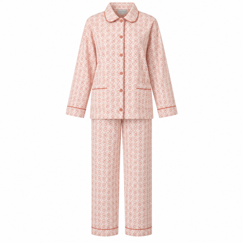Cocodream Dames pyjama flanel - doorknoop - roze Cocodream Dames pyjama flanel - doorknoop - roze