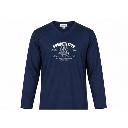 Comtessa Heren Pyjama – 100% Katoen – Donkerblauw met geruite broek