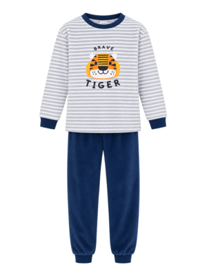 Outfitter Jongens pyjama velours - gestreept - tijger Outfitter Jongens pyjama velours - gestreept - tijger