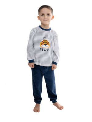 Outfitter Jongens pyjama velours - gestreept - tijger Outfitter Jongens pyjama velours - gestreept - tijger