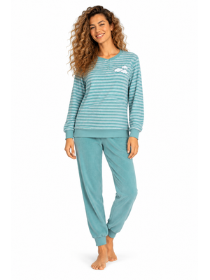 Comtessa Badstof Dames Pyjama – Winter – Lagoon Blue Comtessa Badstof Dames Pyjama – Winter – Lagoon Blue