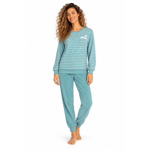 Comtessa Badstof Dames Pyjama – Winter – Lagoon Blue Comtessa Badstof Dames Pyjama – Winter – Lagoon Blue