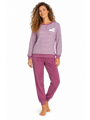 Comtessa Badstof Dames Pyjama – Winter – Oudroze Comtessa Badstof Dames Pyjama – Winter – Oudroze